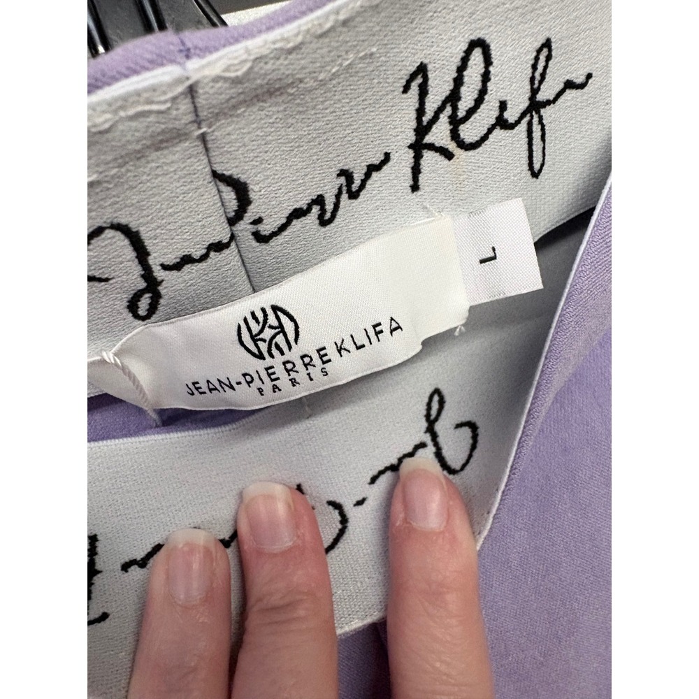 Jean-Pierre Klifa Preppy Jackie Pant Womens L Purple Split Hem Pastel Preppy - Picture 2 of 5
